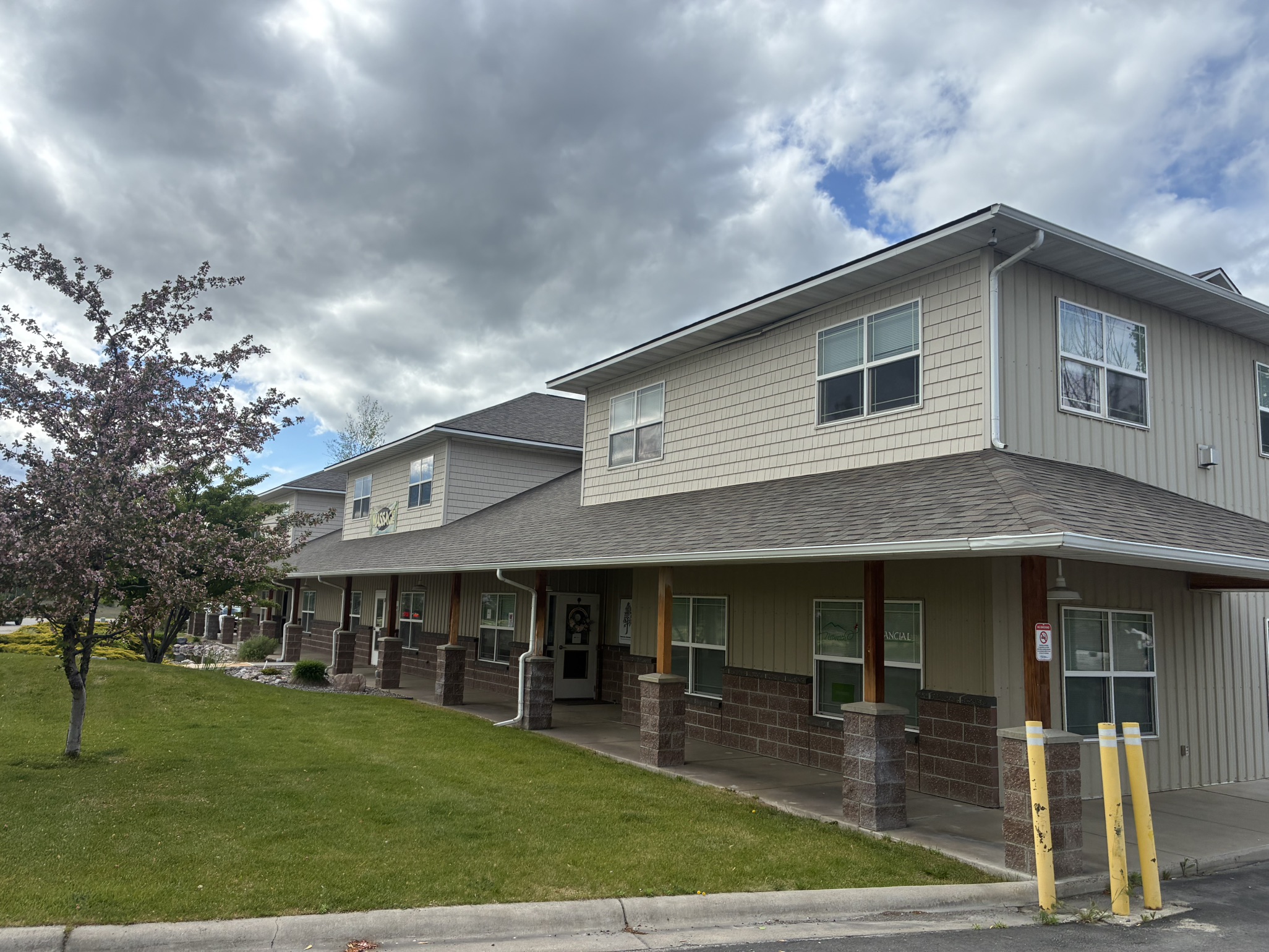 Finished two-story home exterior with stone accents in Billings, MT